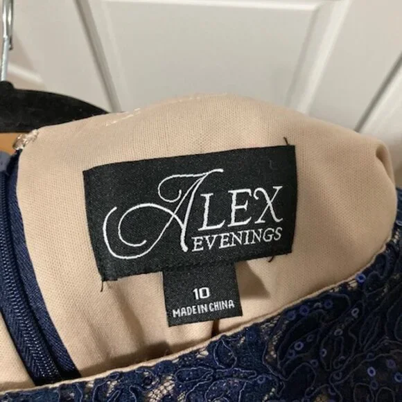 Alex Evenings Navy blue formal dress - Picture 7 of 13